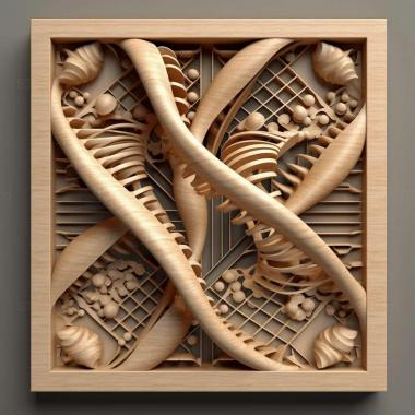 Patterns and decorations stl dna 2 3d model